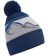 BB395R B395R Beechfield Mountain Peaks Pom Pom Beanie Rocky Peaks colour image